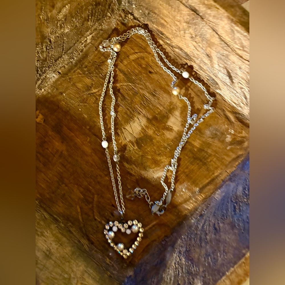 Sabika Silver Heart Pendant Necklace
